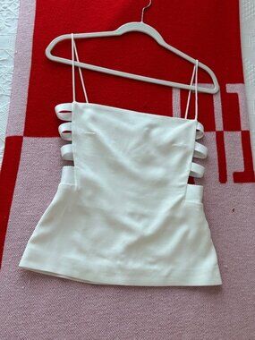 Cushnie White Top With Cutouts